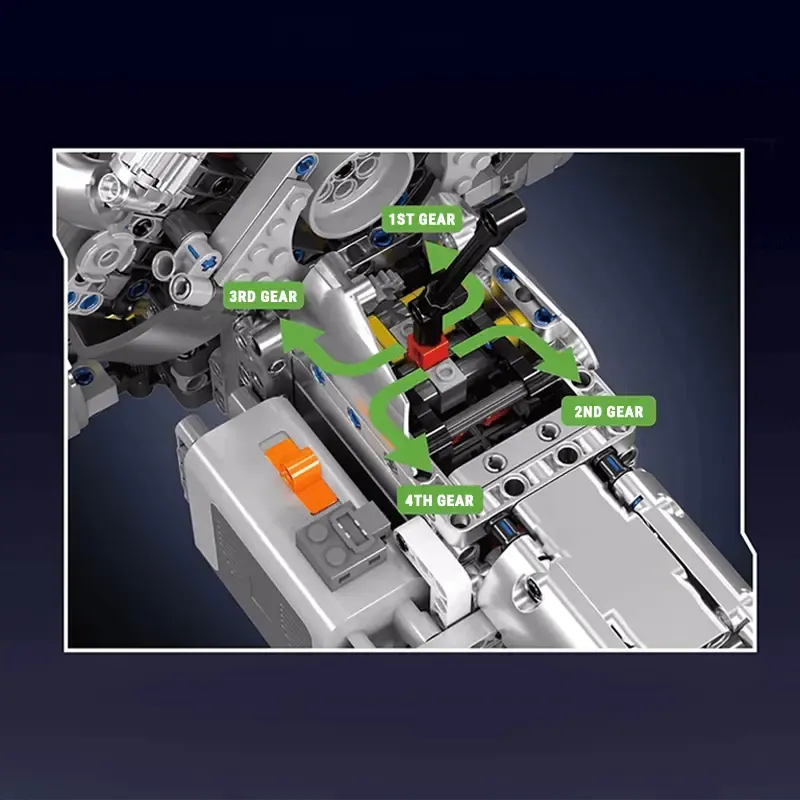 Motorised Hypercar W16 Engine & Gearbox 2023pcs-4